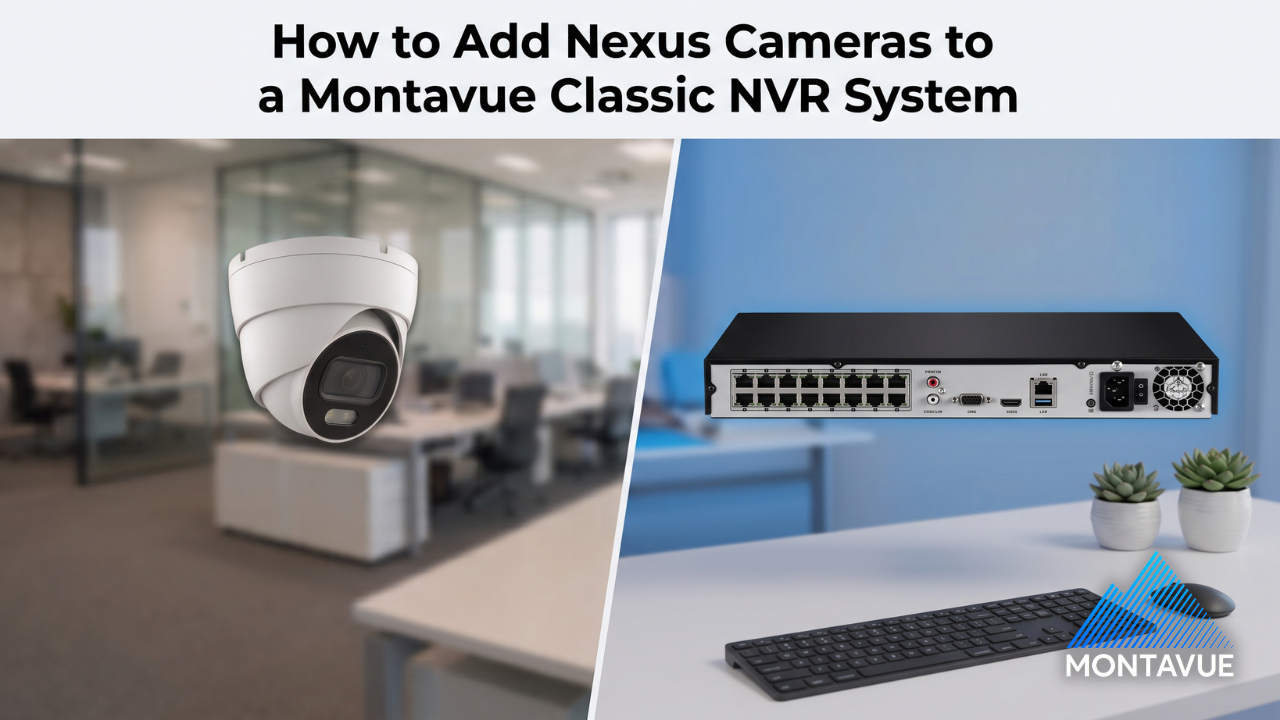 How to Add Nexus Cameras to a Montavue Classic NVR System