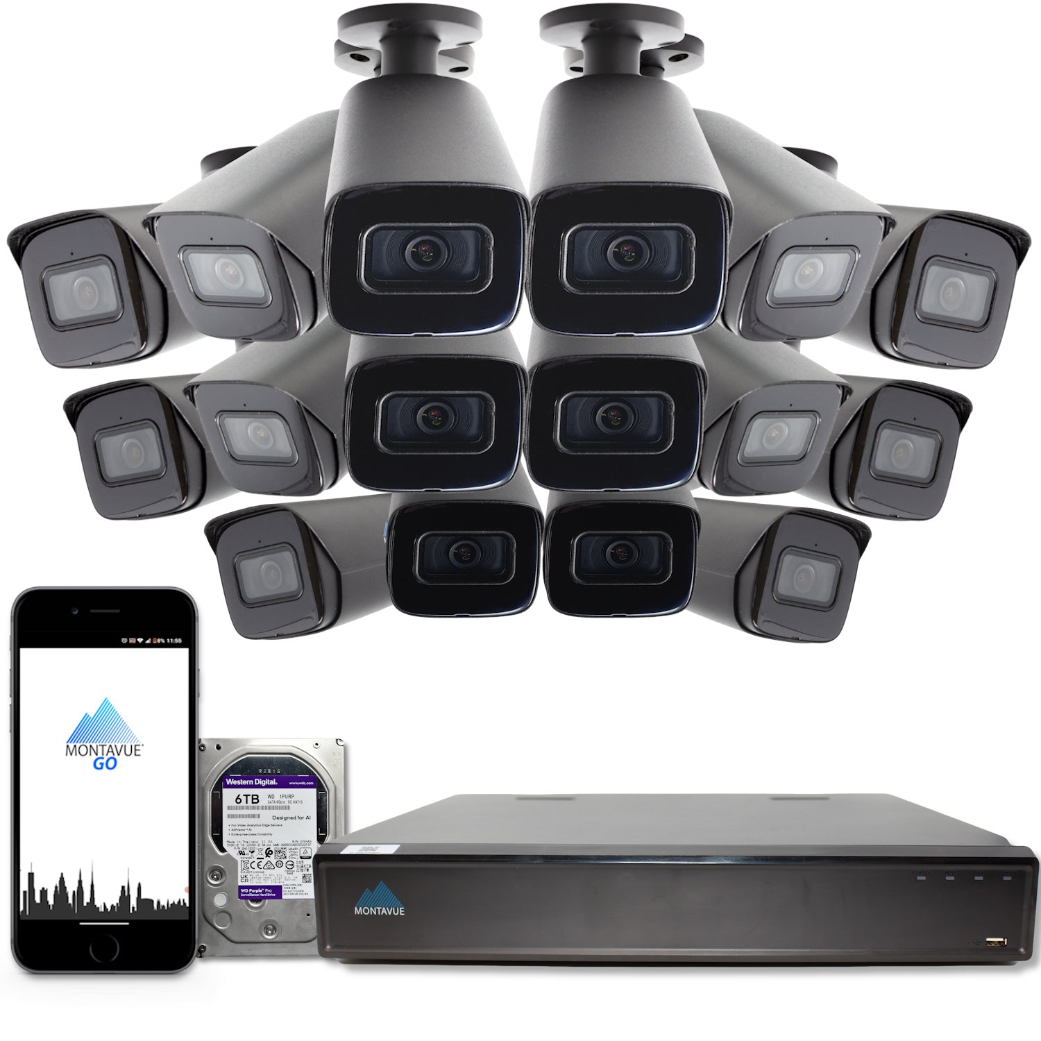 MTB8108-X Package | 8MP 4K SMD 4.0 Bullet Cameras and 32 Channel NVR with 6TB HDD - Montavue