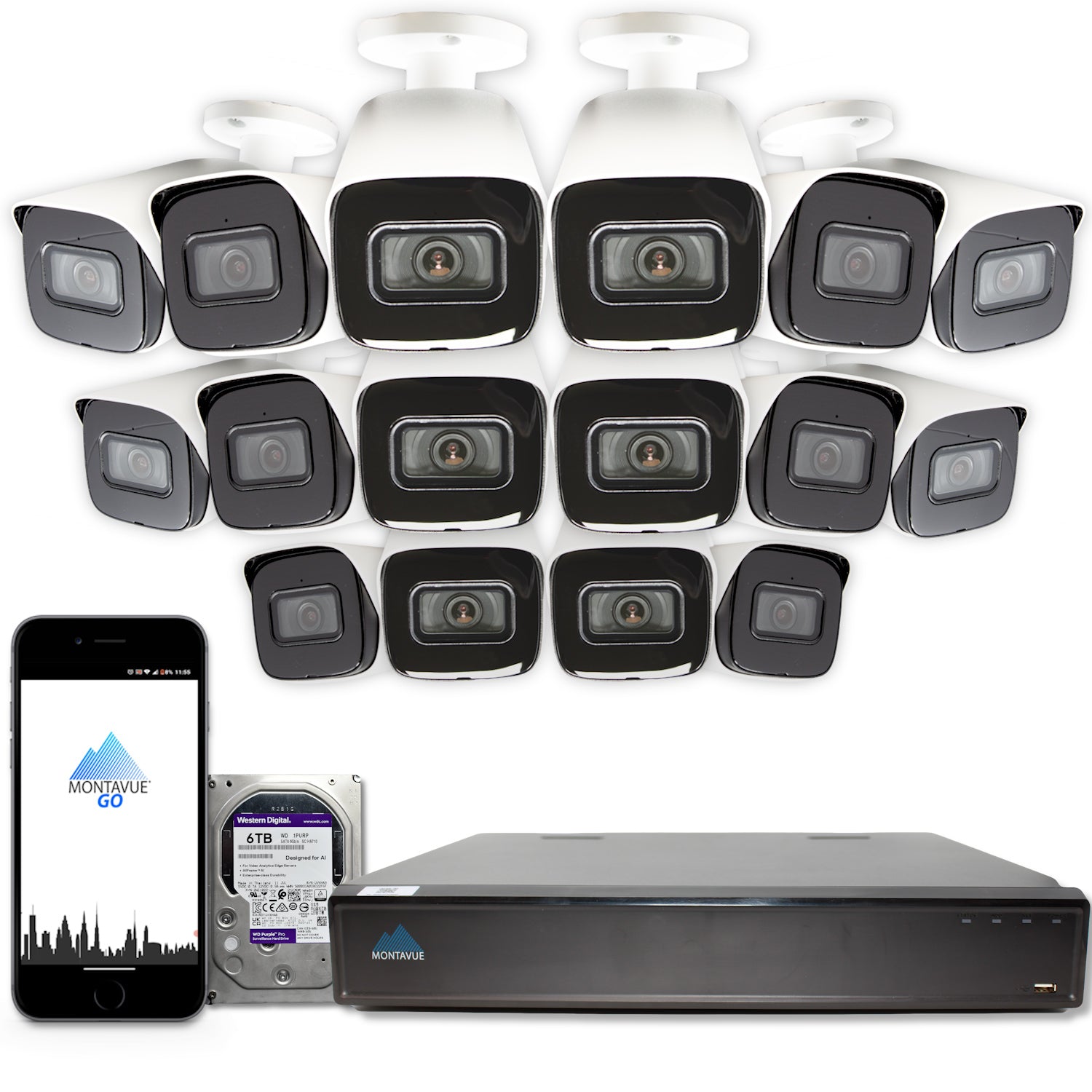MTB8108-X Package | 8MP 4K SMD 4.0 Bullet Cameras and 32 Channel NVR with 6TB HDD - Montavue