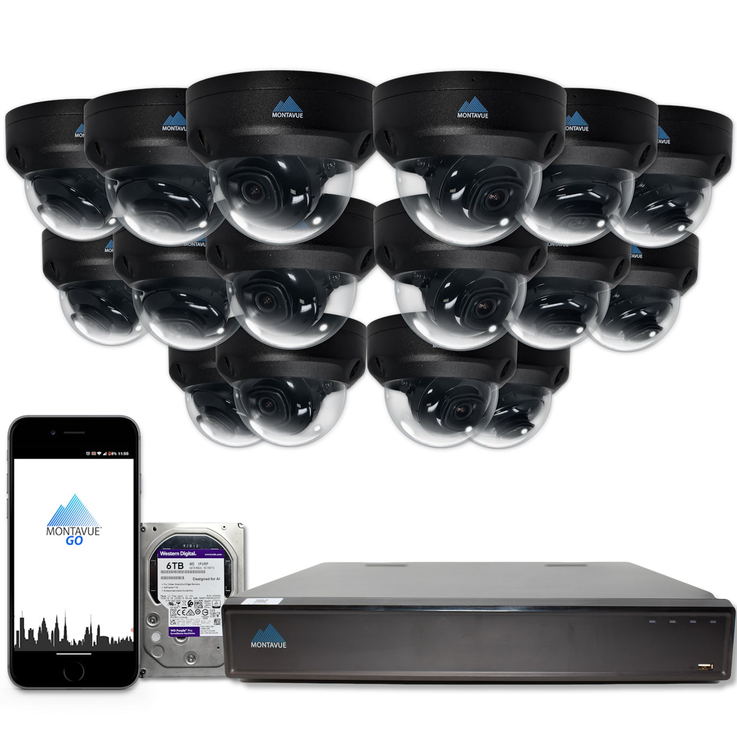 MTD4095 Package | 4MP 2K SMD+ Dome Cameras and 32 Channel NVR with 6TB HDD - Montavue