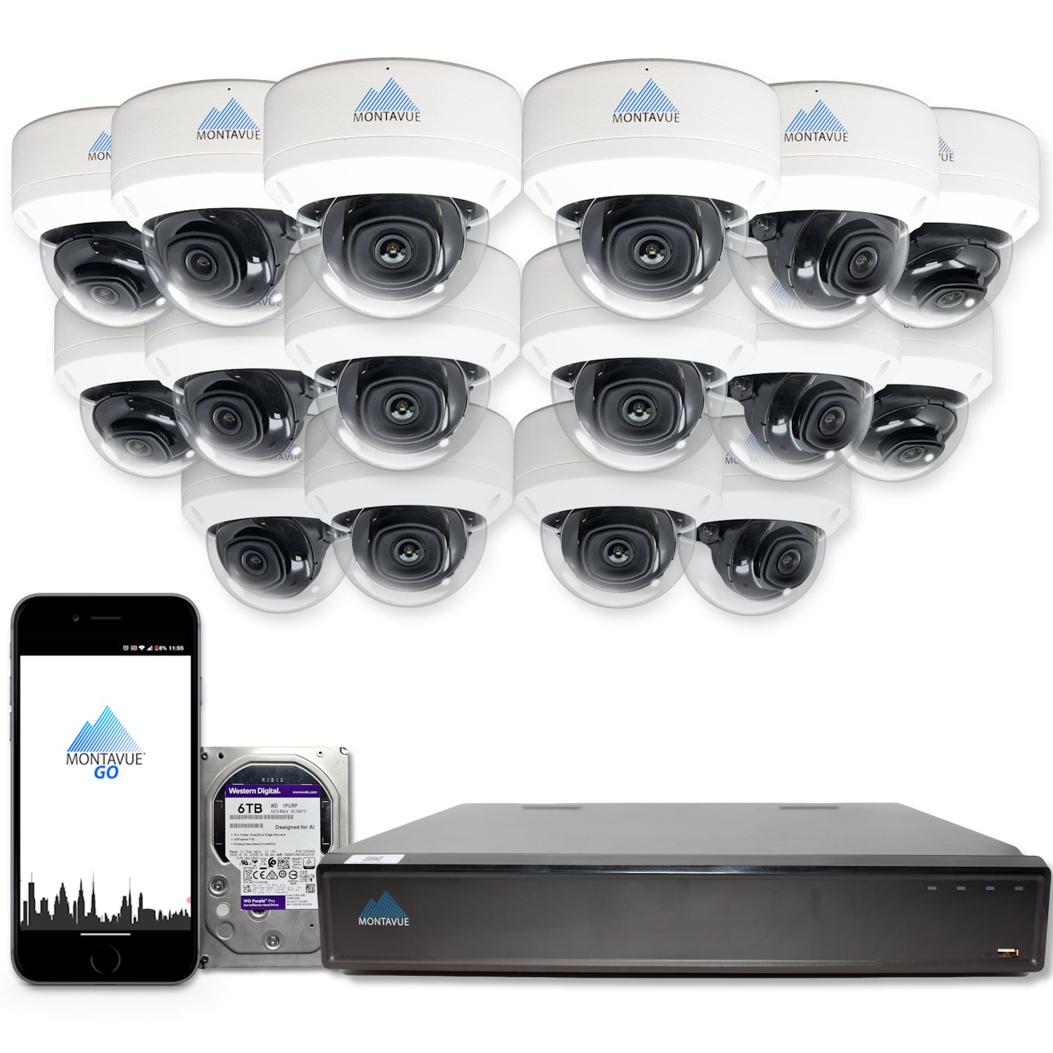 MTD8108-X Package | 8MP 4K SMD 4.0 Dome Cameras and 32 Channel NVR with 6TB HDD - Montavue