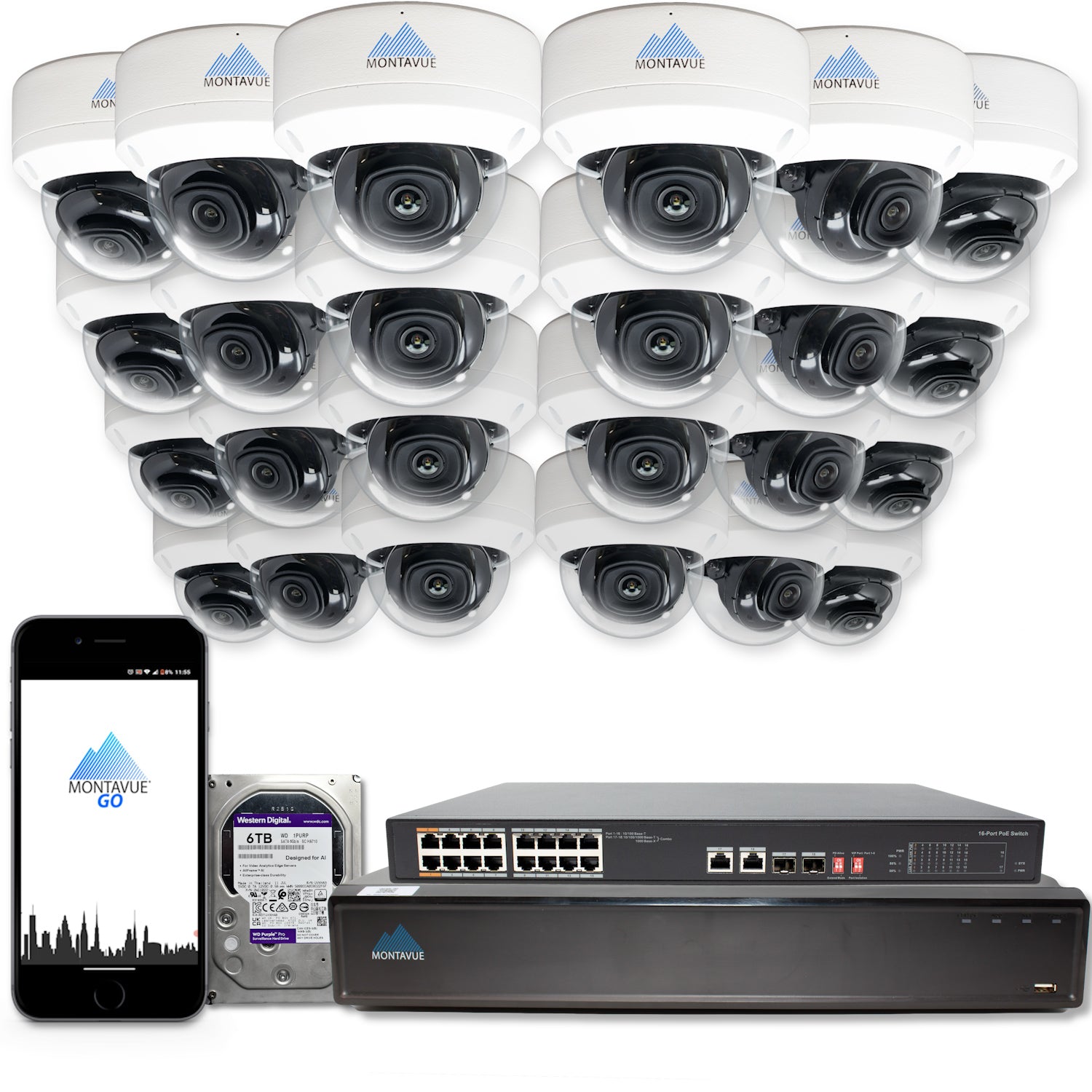 MTD8108-X Package | 8MP 4K SMD 4.0 Dome Cameras and 32 Channel NVR with 6TB HDD - Montavue