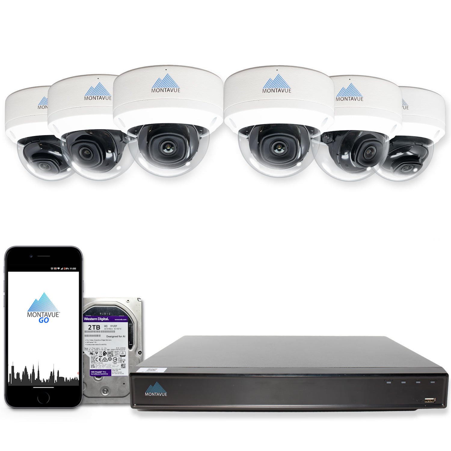 MTD8108-X Package | 8MP 4K SMD 4.0 Dome Cameras and 8 Channel NVR with 2TB HDD - Montavue