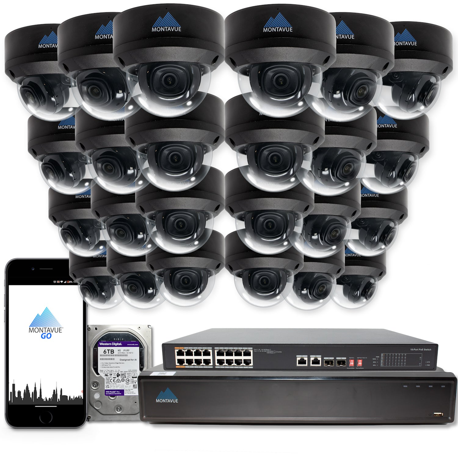 MTD8108-X Package | 8MP 4K SMD 4.0 Dome Cameras and 32 Channel NVR with 6TB HDD - Montavue