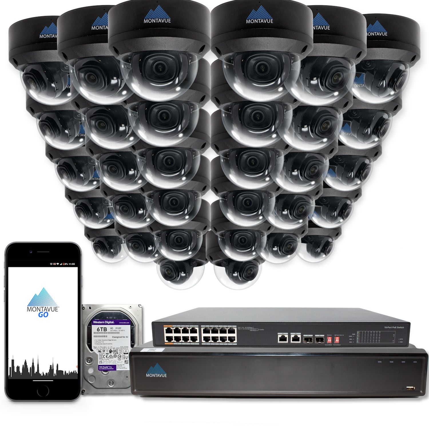 MTD8108-X Package | 8MP 4K SMD 4.0 Dome Cameras and 32 Channel NVR with 6TB HDD - Montavue