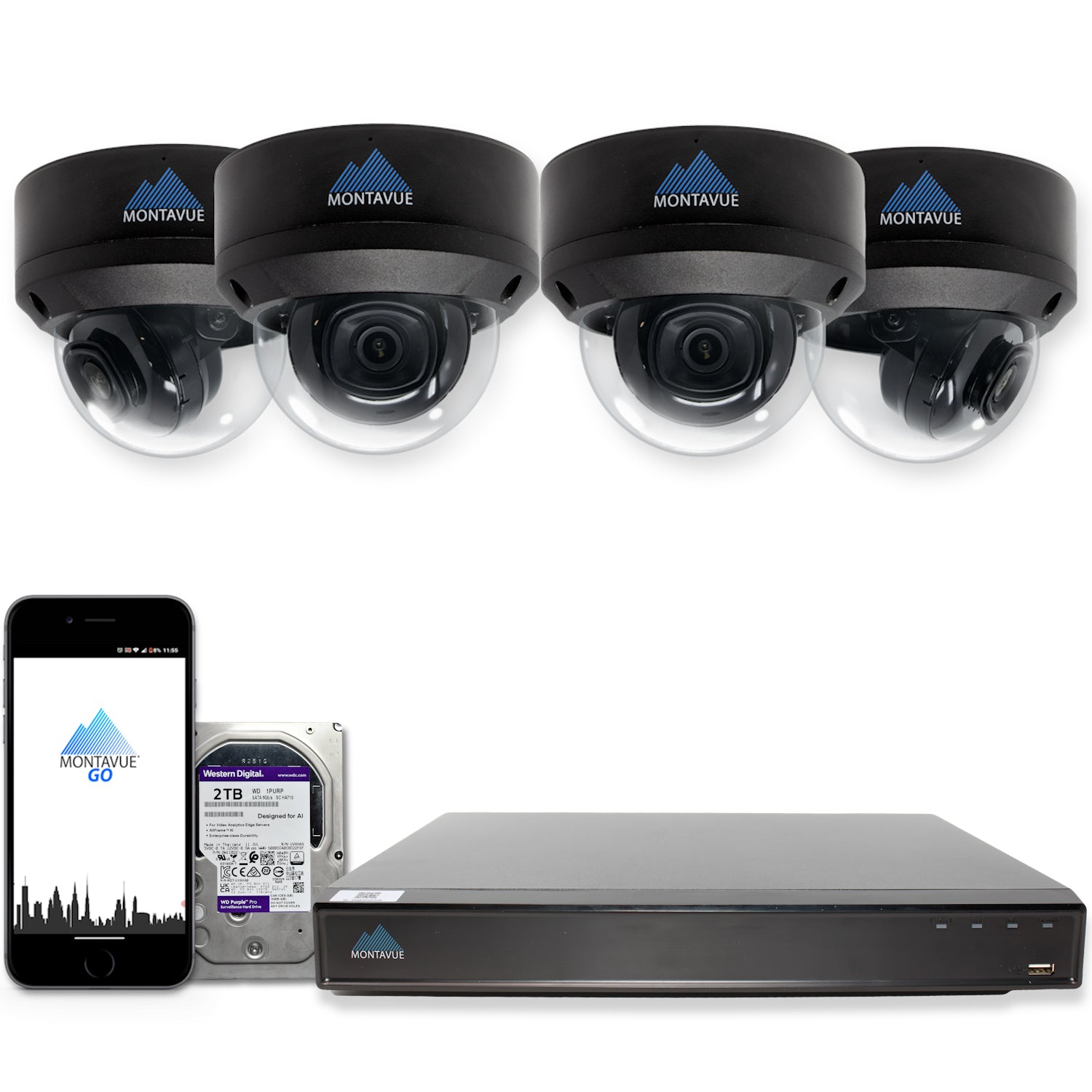 MTD8108-X Package | 8MP 4K SMD 4.0 Dome Cameras and 8 Channel NVR with 2TB HDD - Montavue