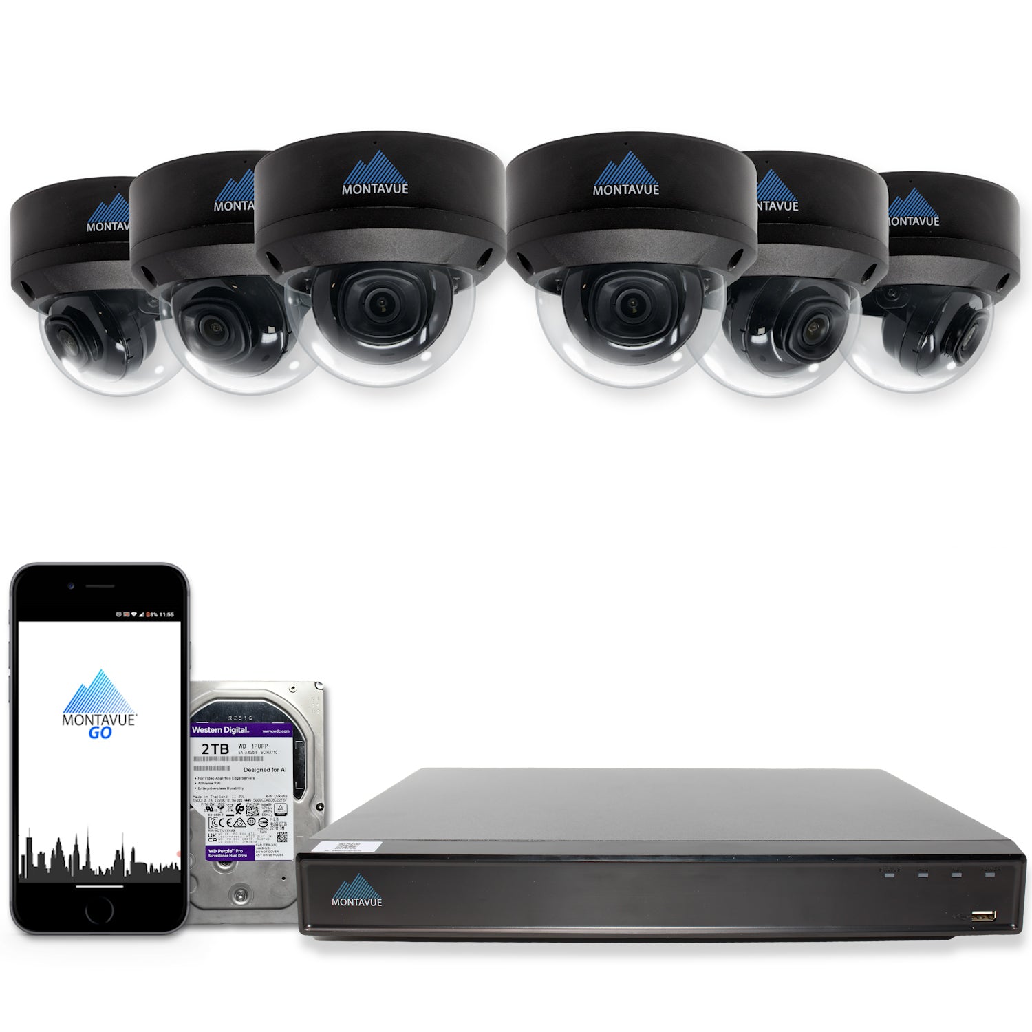 MTD8108-X Package | 8MP 4K SMD 4.0 Dome Cameras and 8 Channel NVR with 2TB HDD - Montavue