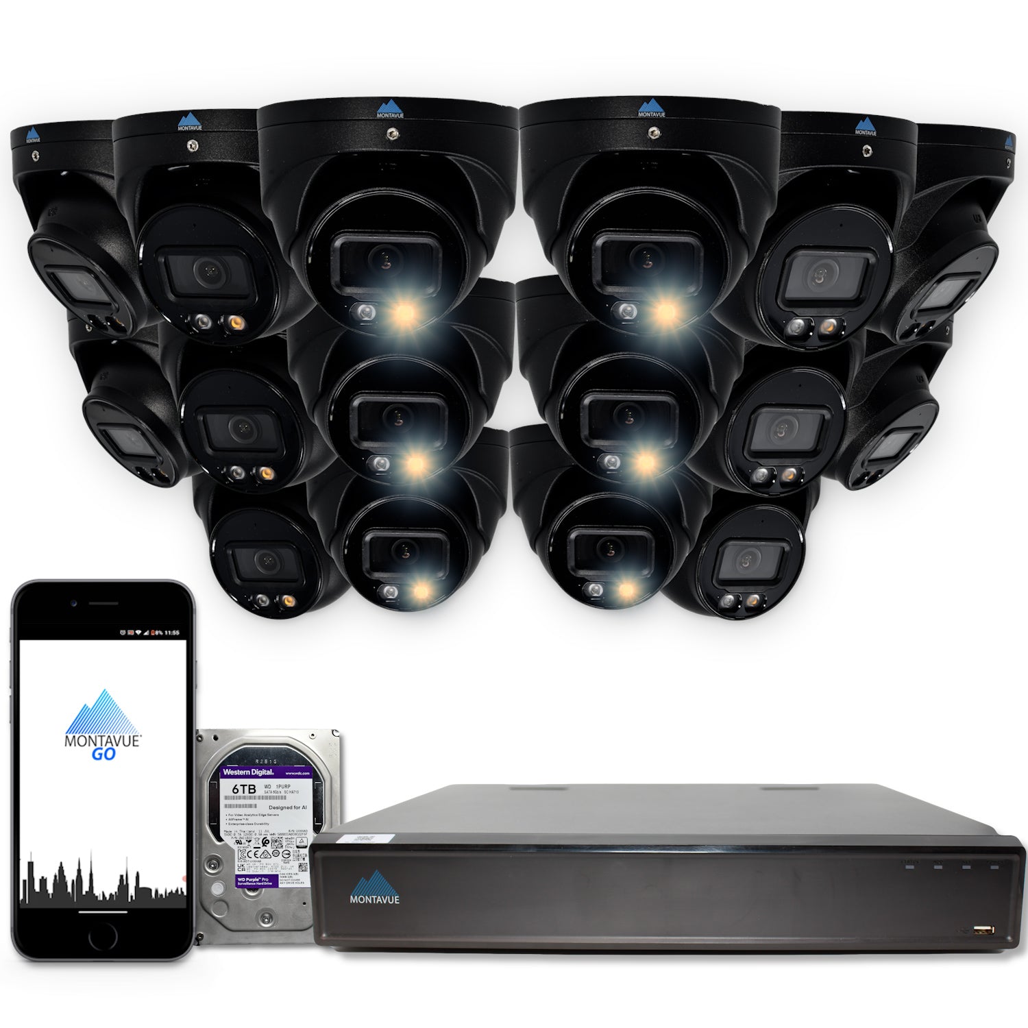 MTT4095 Package | 4MP 2K SMD+ Turret Cameras and 32 Channel NVR with 6TB HDD - Montavue