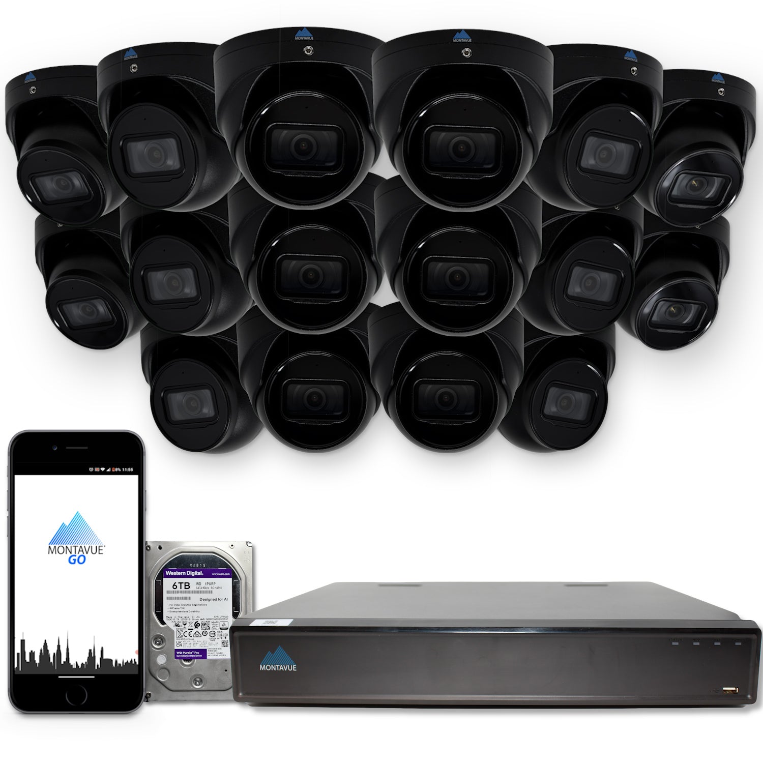 MTT8108-X Package | 8MP 4K SMD 4.0 Turret Cameras and 32 Channel NVR with 6TB HDD - Montavue