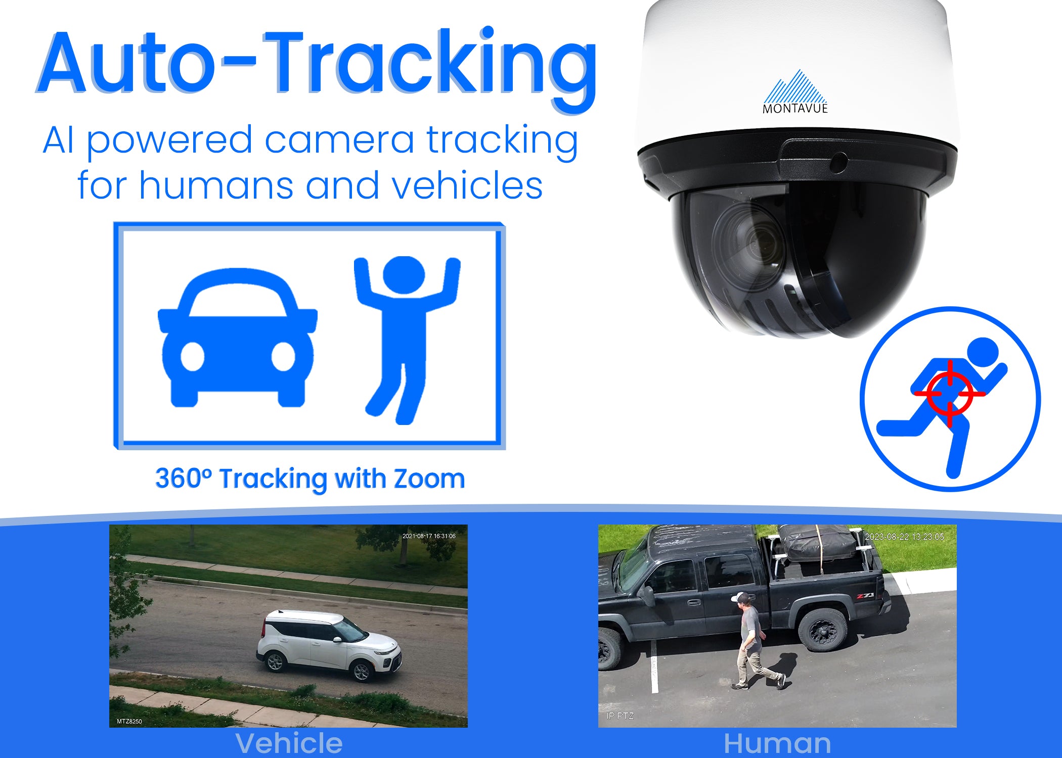 MTZ4250 | 4MP 2K Auto-Tracking PTZ Camera with 25x Zoom and SMD 3.0 - Montavue