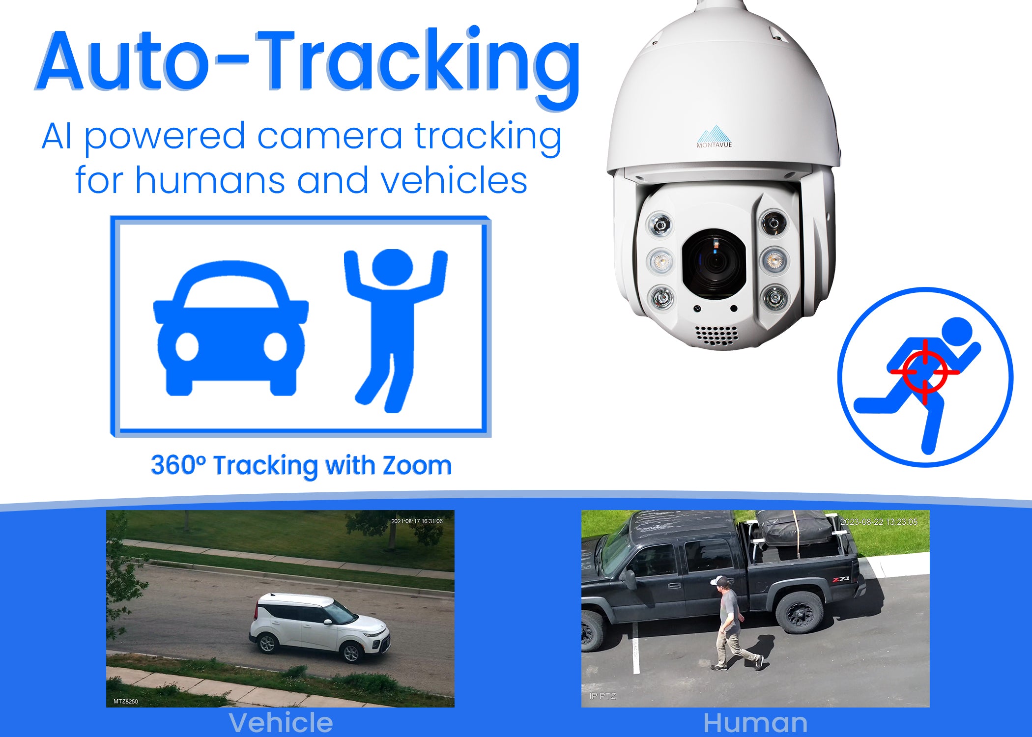 MTZ8250-AD | 8MP 4K Auto-Tracking Active Deterrence PTZ Camera with 25x Zoom - Montavue