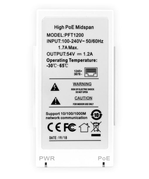 MACINJ60 | 60W High PoE Midspan Single Port PoE injector - Montavue