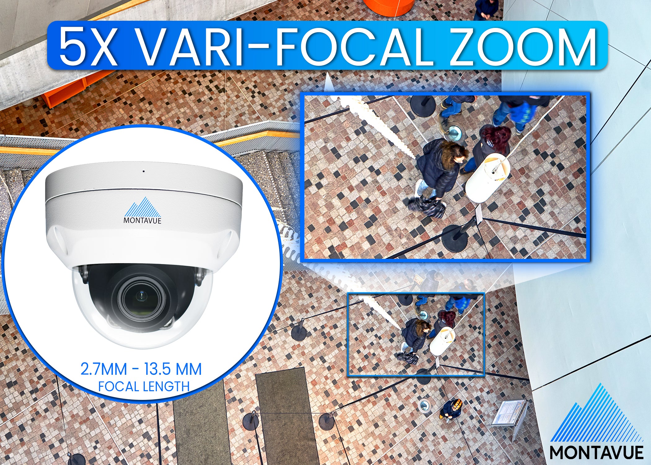 MTD8113-V-AISMD Package | 8MP 4K Smart Varifocal Dome Cameras and 8 Channel 4 Series AI NVR and 2TB HDD - Montavue
