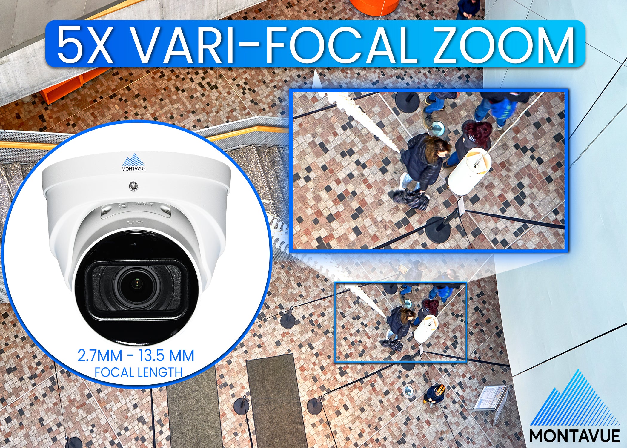 MTT8113-V-AISMD | 8MP 4K Varifocal Turret Security Camera with Smart Motion Detection - Montavue