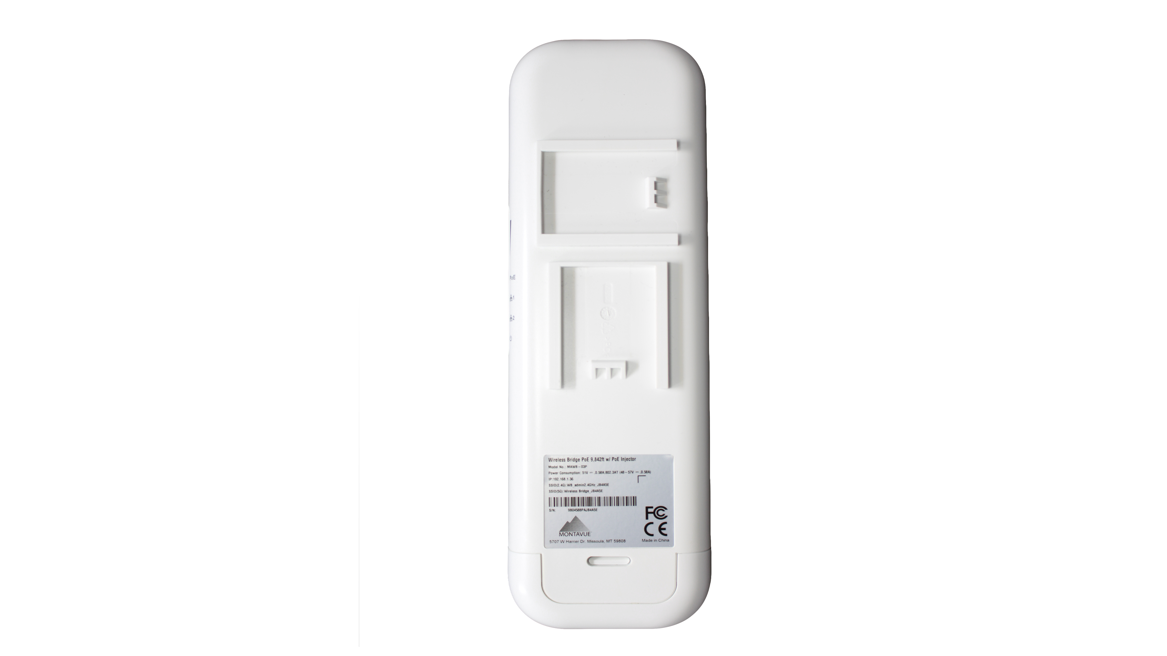 MAWB-03P | 1.86 Mile Poe In/Out Wireless Bridge - 867 Mbps (2.4GHz, 5GHz) - Montavue