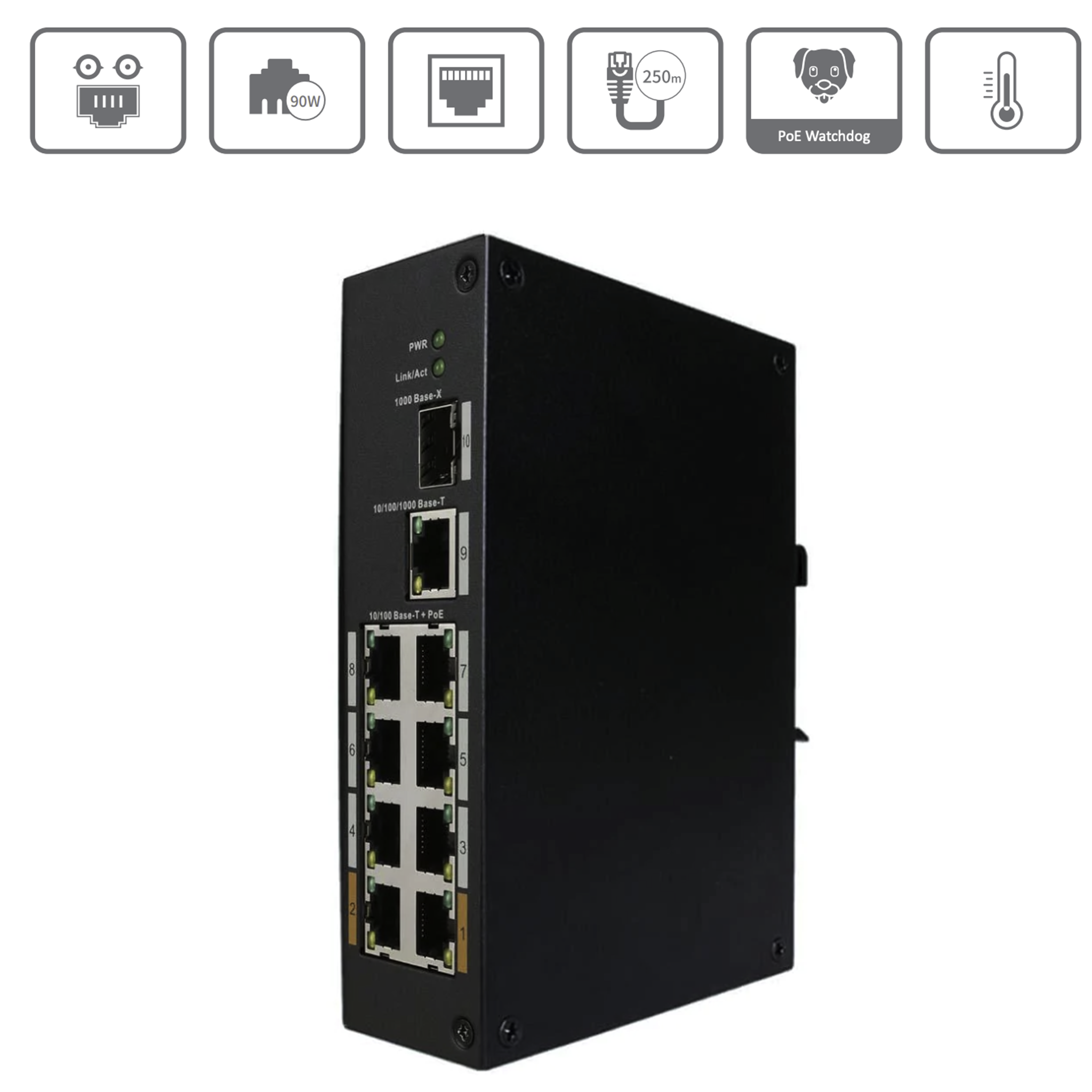 Camera PoE Switch, 9 and 24 port GB PoE Switches - WifiSoft