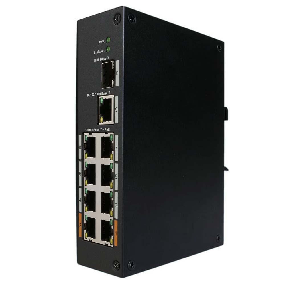 MAS08P096 | 8 Port PoE+ Switch with Two 60W High PoE Ports and Gigabit Uplink - Montavue