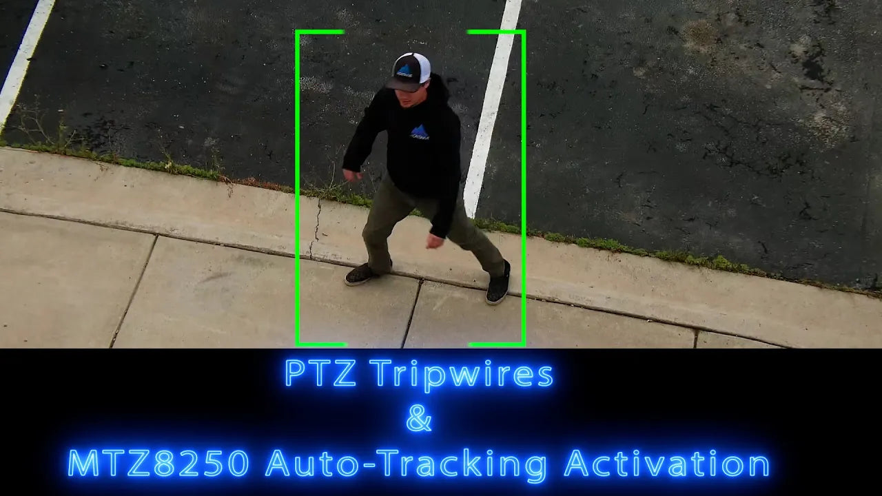 PTZ Tripwire Activation and MTZ8250 Auto-Tracking Instructional How-To video - Montavue