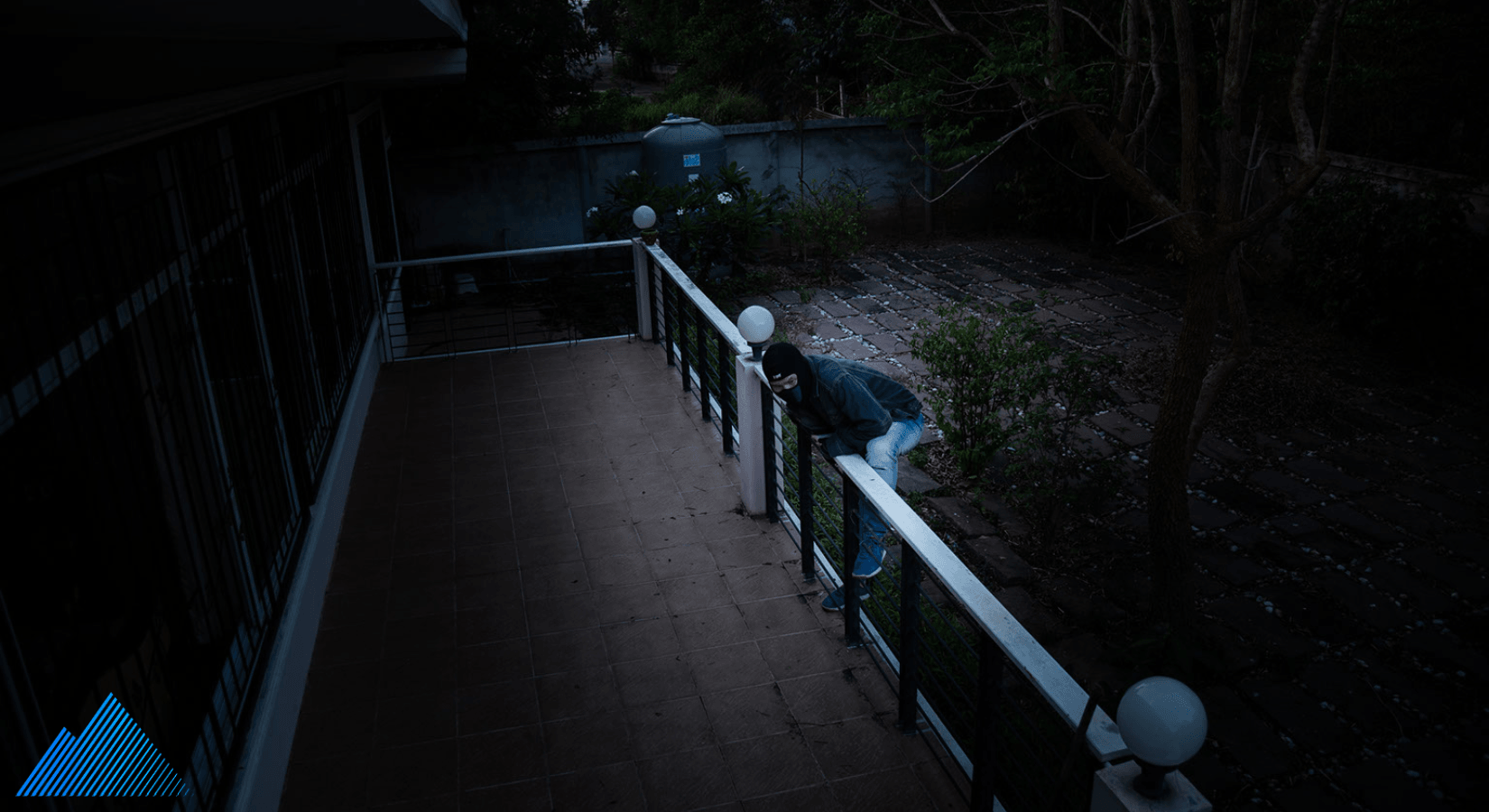 Person trespassing at night