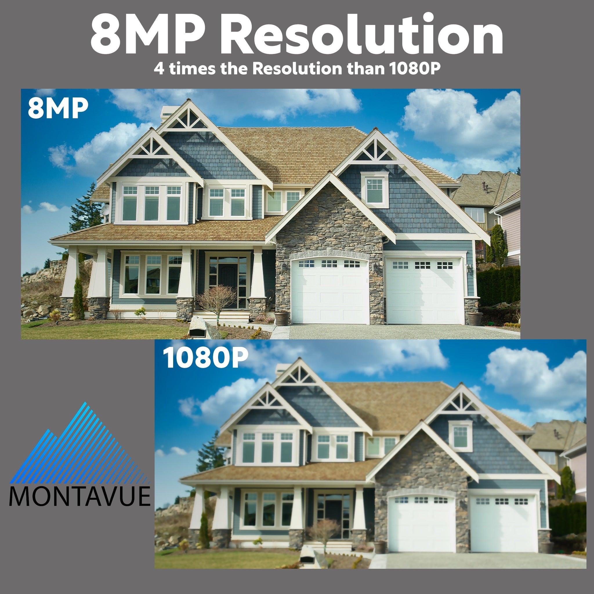 8MP 4K Bullet Home Security System w/ 4 Channel NVR and 1TB Hard Drive – MTB8105 - Montavue