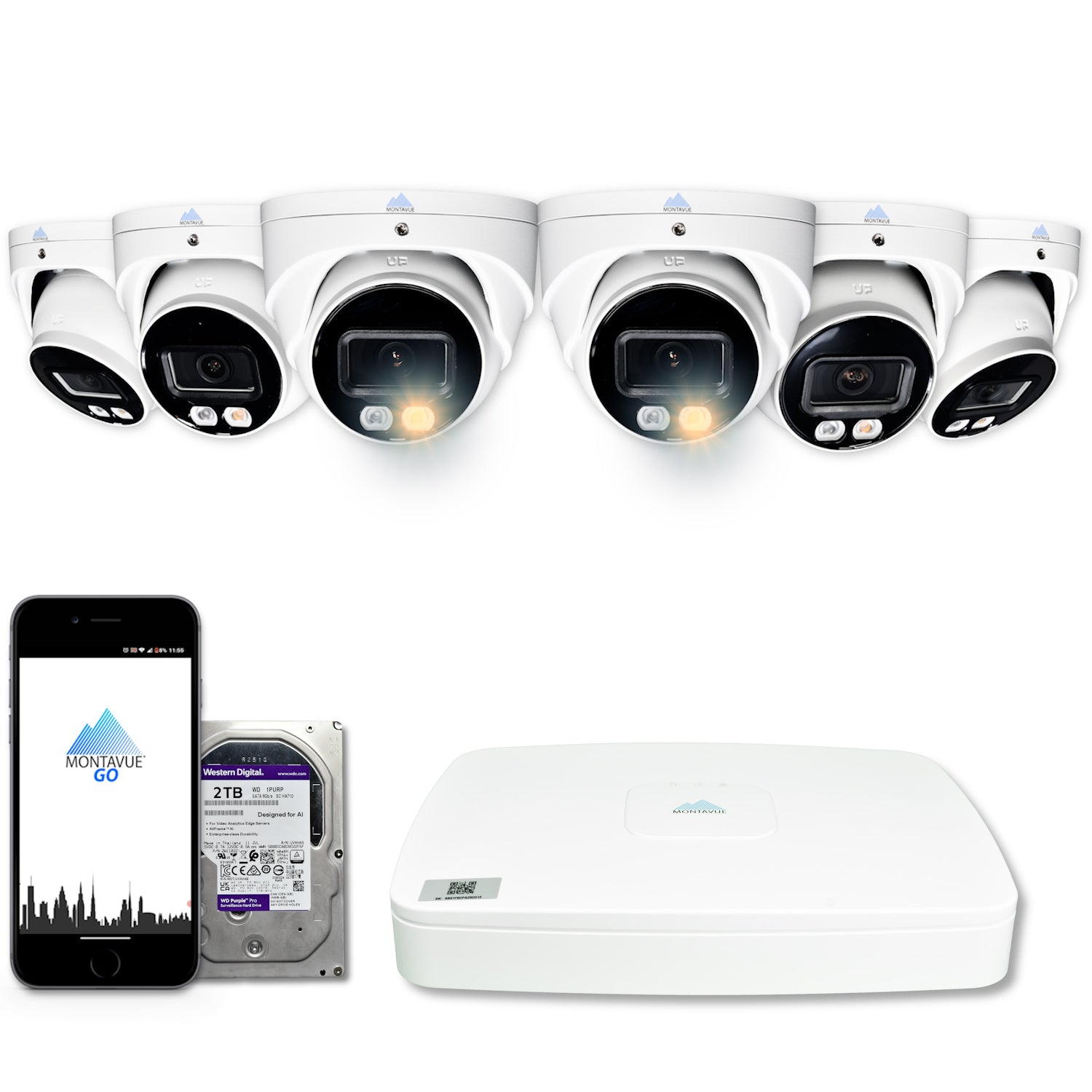 MTT4095 Package | 4MP 2K SMD+ Turret Cameras and 8 Channel