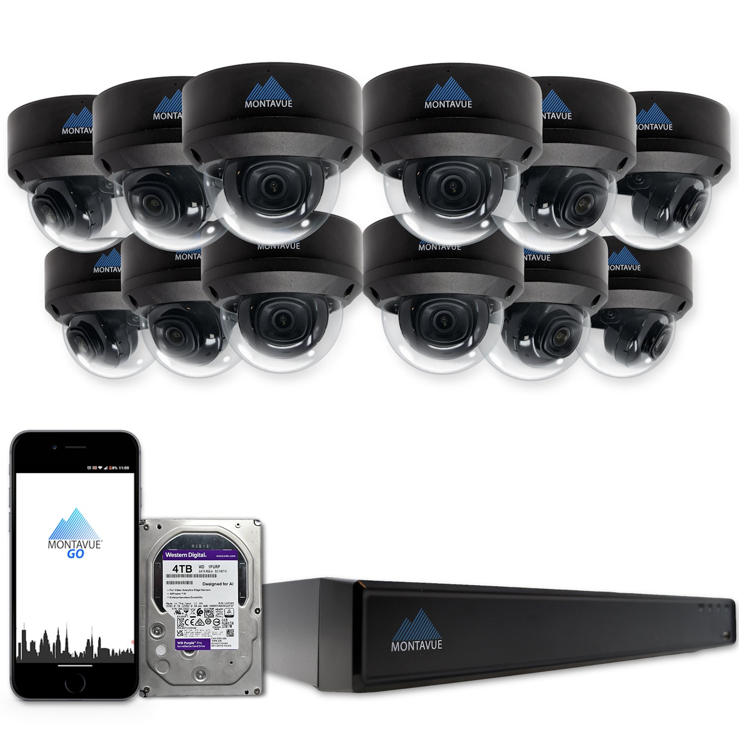 MTD8108-X Package | 8MP 4K SMD 4.0 Dome Cameras and 16 Channel NVR with 4TB HDD - Montavue