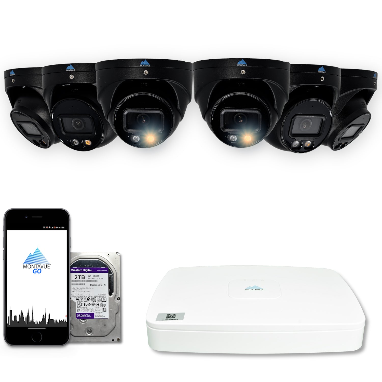 MTT4095 Package | 4MP 2K SMD+ Turret Cameras and 8 Channel