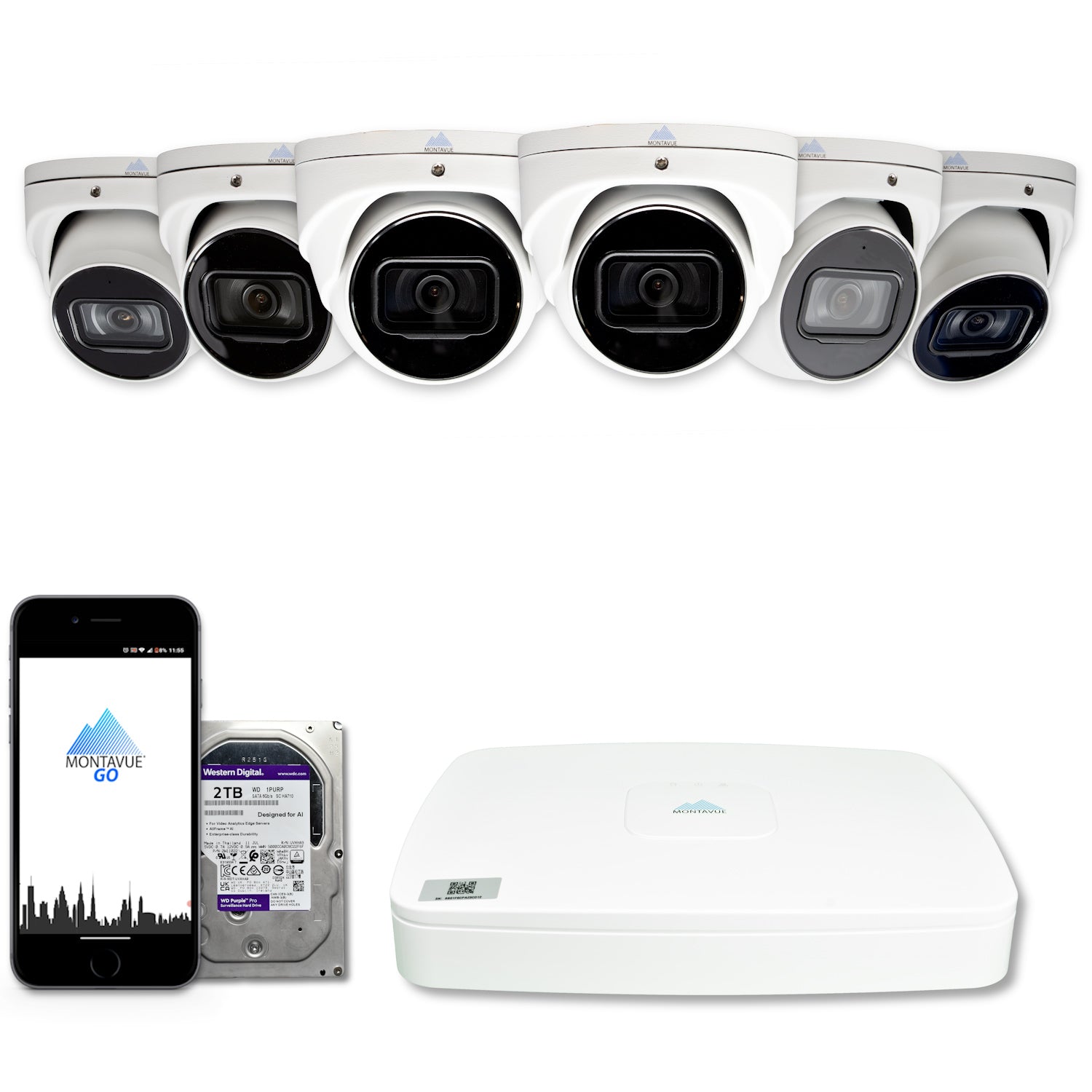 8MP 4K Turret Business Security System w/ 8 Channel NVR and 2TB Hard Drive – MTT8105 - Montavue