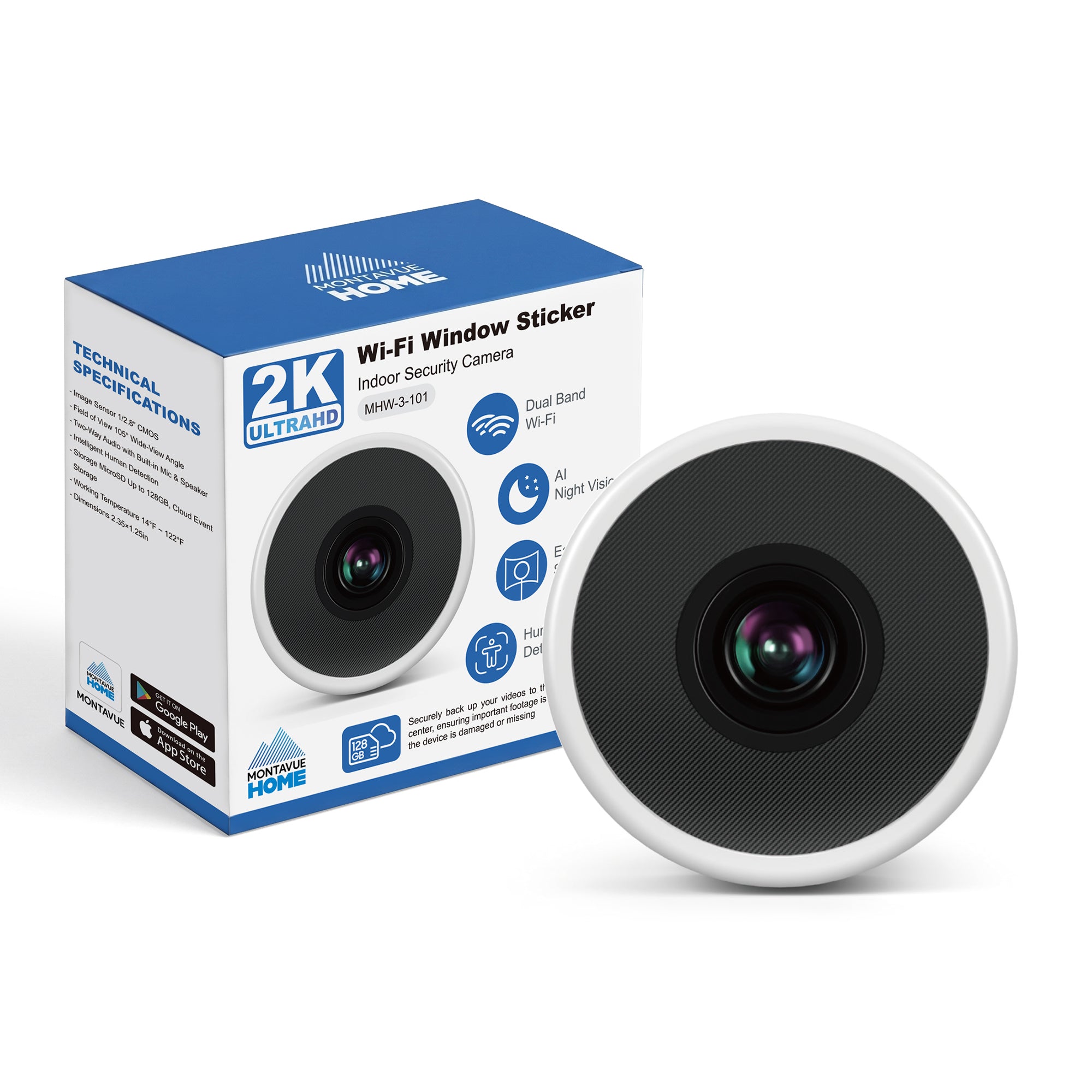 MHW-3-101 Montavue Home 3MP WIFI Window Security Camera - Montavue