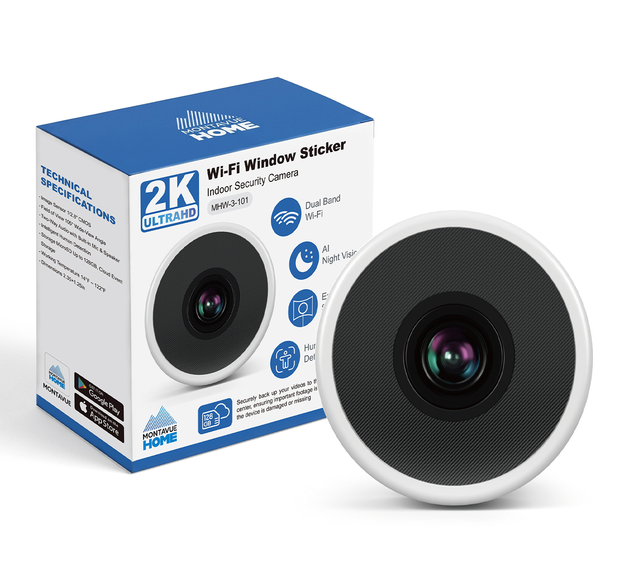 MHW-3-101 Montavue Home 3MP WIFI Window Security Camera - Montavue