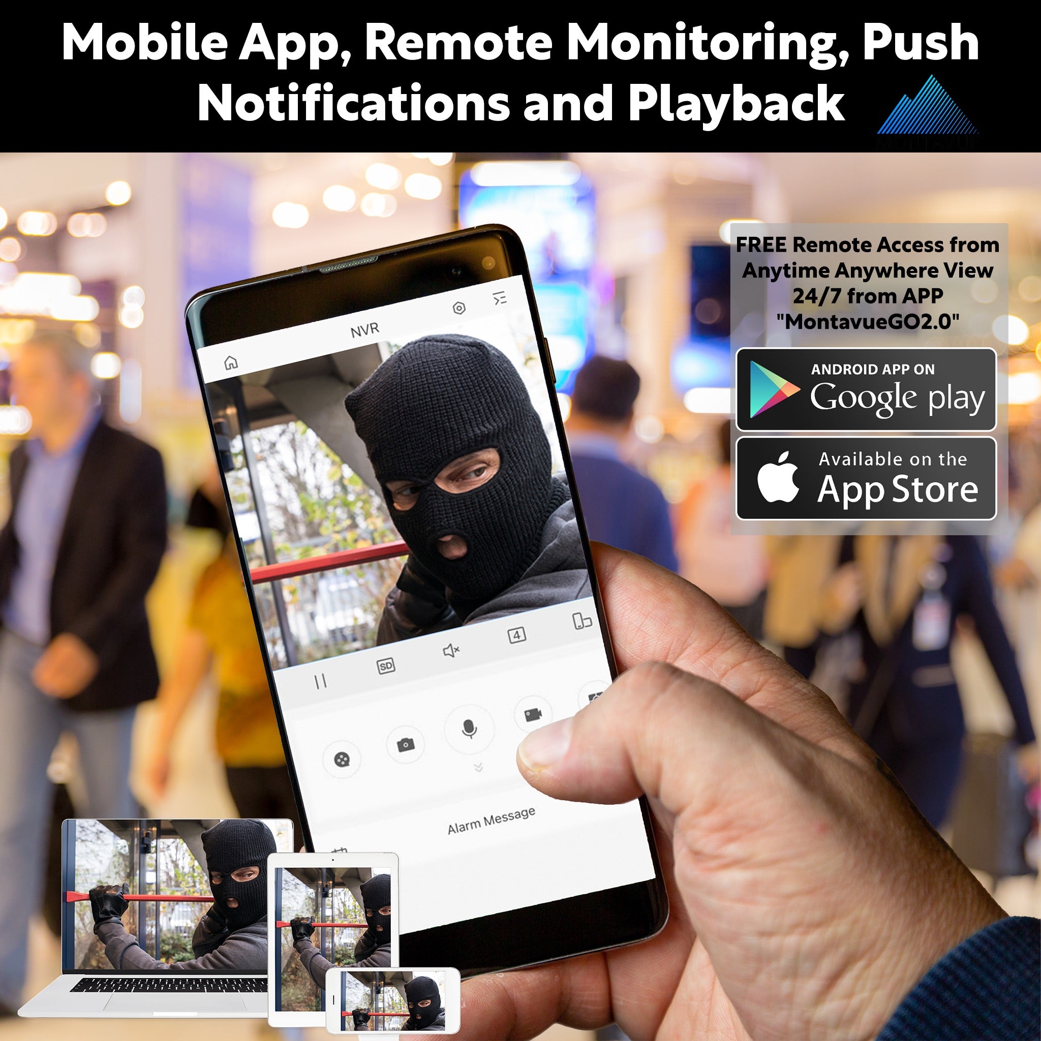8MP 4K Bullet Business Security System w/ 8 Channel NVR and 2TB Hard Drive – MTB8105 - Montavue